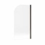 Gunmetal Grey Hinged Shower Bath Screen 1450 x 775mm - Taurus