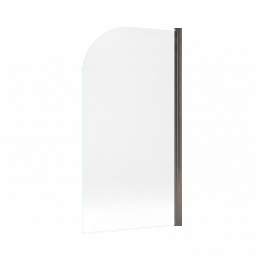 Gunmetal Grey Hinged Shower Bath Screen 1450 x 775mm - Taurus