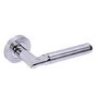 Internal Silver Polished/Satin Chrome Lever Door Handle with Latch and Hinges Pack - 75mm Latch - Tiber - XL Joinery