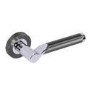 Internal Black Nickel and Silver Polished Chrome Lever Door Handle with Latch and Hinges Pack - 65mm Latch - Timis - XL Joinery