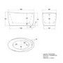 Freestanding Japanese Soaking Deep Bath 1500 x 800mm - Tokyo