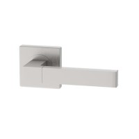 Internal Pearl Nickel Bathroom Lever Door Handle with Lock, Latch and Hinges Pack - 65mm Latch - Torne - XL Joinery
