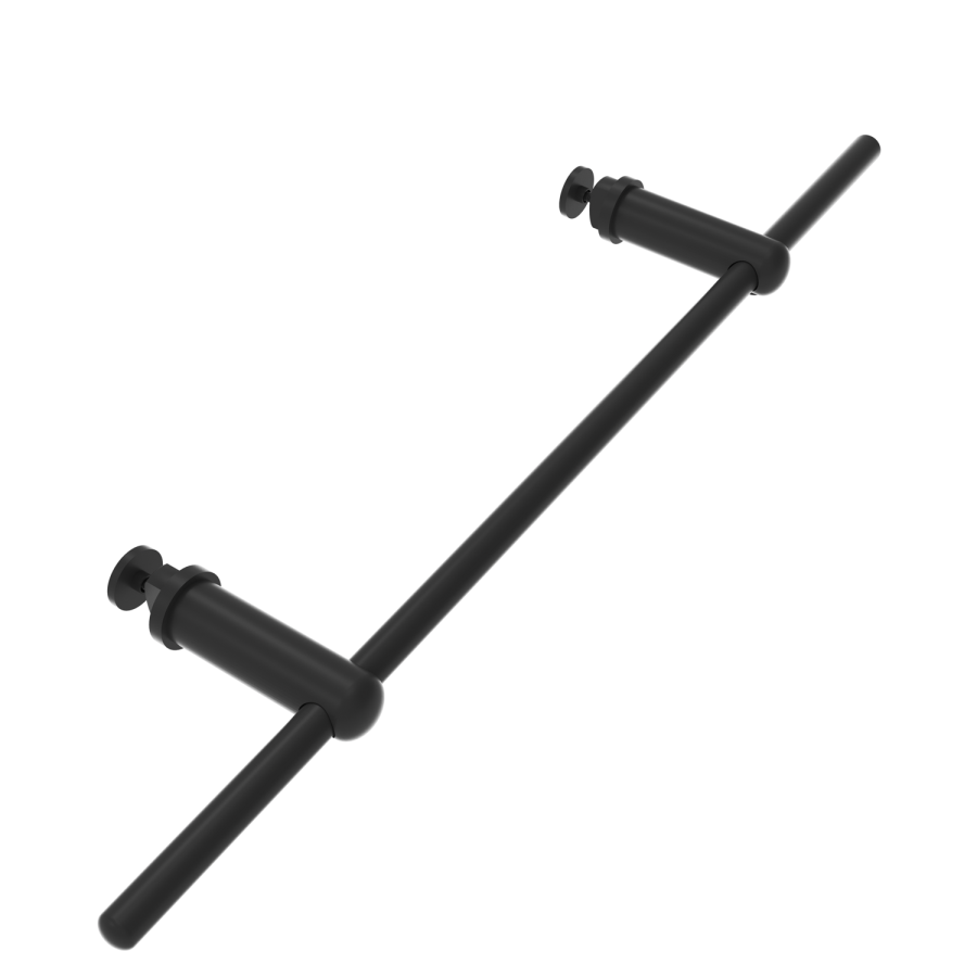 Black Designer Towel Holder for Steel & Electric Radiators - 420mm