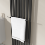 Black Designer Towel Holder for Steel & Electric Radiators - 520mm