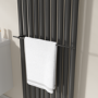 Black Designer Towel Holder for Steel & Electric Radiators - 620mm