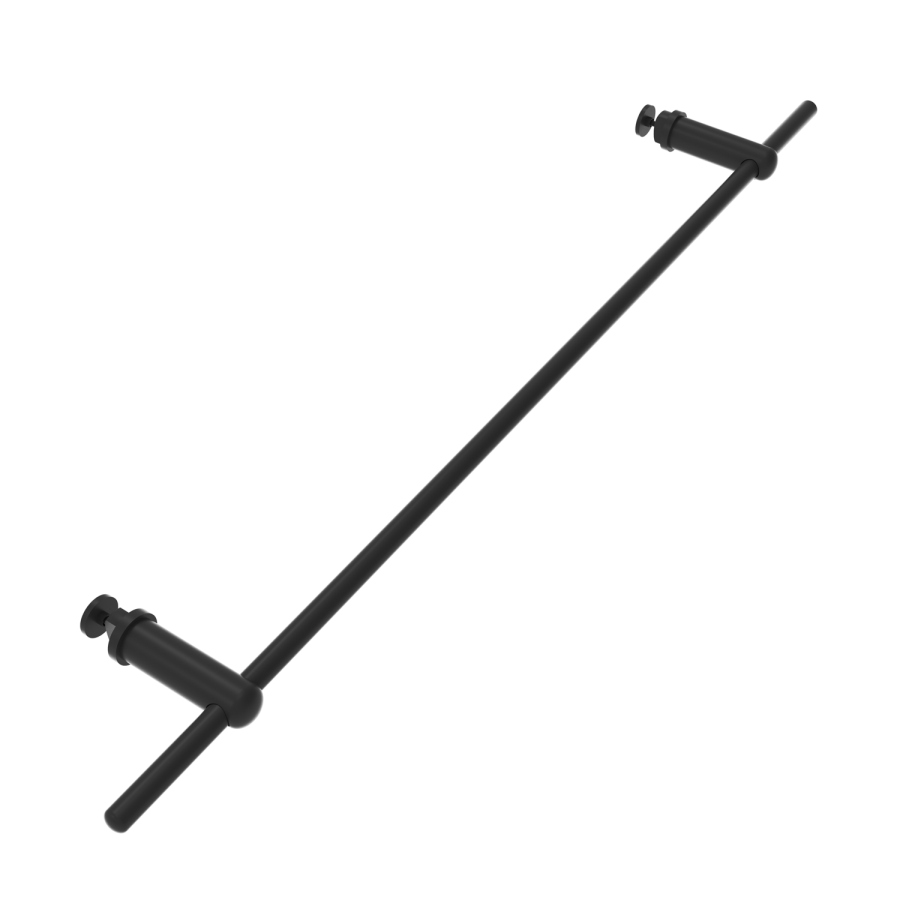 Black Designer Towel Holder for Steel & Electric Radiators - 620mm