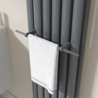 Anthracite Designer Towel Holder for Steel & Electric Radiators - 420mm