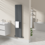 Anthracite Designer Towel Holder for Steel & Electric Radiators - 420mm
