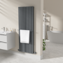 Anthracite Designer Towel Holder for Steel & Electric Radiators - 620mm