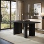 Black Wooden Dining Table - Seats 4 - Troy