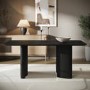 Black Wooden Dining Table - Seats 4 - Troy