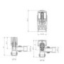 Elego White Modern TRV Angled Thermostatic Radiator Valves With Lockshield