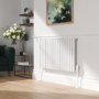 Elego White Modern TRV Angled Thermostatic Radiator Valves With Lockshield