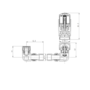 Elego Matte Black Modern TRV Corner Thermostatic Radiator Valves With Lockshield