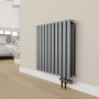 Elego Black Nickel Modern TRV H Block Thermostatic Radiator Valves 