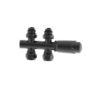 Elego Black Nickel Modern TRV H Block Thermostatic Radiator Valves 