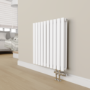 Elego Chrome Modern TRV H Block Thermostatic Radiator Valves 