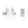 Elego Matte Black Modern TRV H Block Thermostatic Radiator Valves 