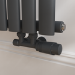 Elego Anthracite Gray Modern TRV H Block Angled Thermostatic Radiator Valves With Lockshield