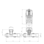 Elego Copper Modern TRV Straight Thermostatic Radiator Valves With Lockshield