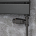 Elego Matte Black Modern TRV Straight Thermostatic Radiator Valves With Lockshield