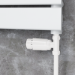 Elego White Modern TRV Straight Thermostatic Radiator Valves With Lockshield