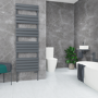 Elego Anthracite Gray Modern TRV Straight Thermostatic Radiator Valves With Lockshield