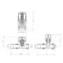 Elego White Modern TRV Straight Thermostatic Radiator Valves With Lockshield