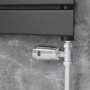 Elego Chrome Modern TRV Straight Thermostatic Radiator Valves With Lockshield