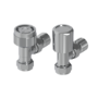 Elego Chrome Modern TRV Base Angled  with Lockshield