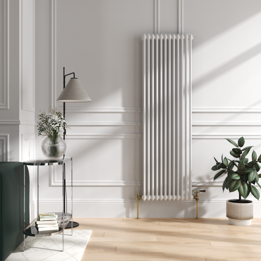 Maesta Antique Brass Traditional Manual Angled Radiator Valves With Lockshield