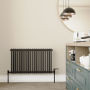 Maesta Black Nickel Traditional Manual Angled Radiator Valves With Lockshield