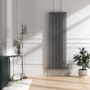 Maesta Brushed Brass Traditional TRV Angled Thermostatic Radiator Valves With Lockshield
