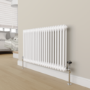 Maesta Chrome Traditional TRV Angled Thermostatic Radiator Valves With Lockshield
