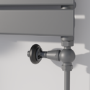 Maesta Anthracite Gray Traditional TRV Straight Thermostatic Radiator Valves With Lockshield