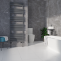 Maesta Anthracite Gray Traditional TRV Straight Thermostatic Radiator Valves With Lockshield
