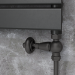 Maesta Matte Black Traditional TRV Straight Thermostatic Radiator Valves With Lockshield