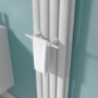 White Designer Towel Holder for Steel & Electric Radiators - 230mm