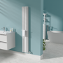 White Designer Towel Holder for Steel & Electric Radiators - 230mm