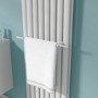 White Designer Towel Holder for Steel & Electric Radiators - 520mm