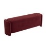 Burgundy Velvet Ottoman Storage Blanket Box - Taryn