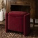 Burgundy Velvet Wrap Around Ottoman Stool - TARYN