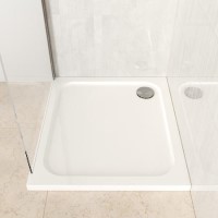 1000x700mm Rectangular 45mm White Stone Resin Shower Tray – Pearl