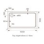 1000x900mm Rectangular 45mm White Stone Resin Shower Tray – Pearl