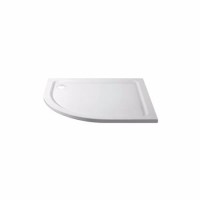 1200x800mm Left Hand Offset Quadrant 45mm White Stone Resin Shower Tray – Pearl