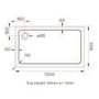 1200x900mm Rectangular 45mm White Stone Resin Shower Tray – Pearl