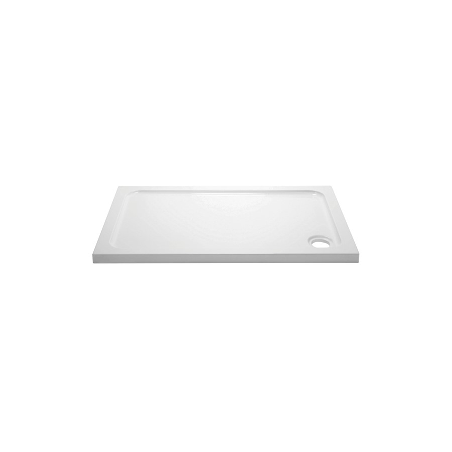 1500x800mm Black 8mm Glass Rectangular Sliding Shower Enclosure and Shower Tray - Pavo