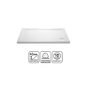 1500x900mm Rectangular 45mm White Stone Resin Shower Tray – Pearl