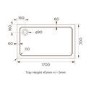 1000x700mm Chrome 6mm Glass Rectangular Sliding Enclosure with Tray - Carina