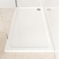 1700x900mm Rectangular 45mm White Stone Resin Shower Tray – Pearl